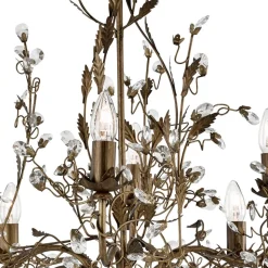 8 lys Vegglampe Almandite i florentinsk stil