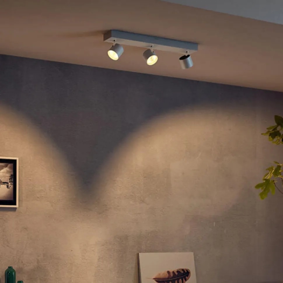 3 lyskilder LED spot Star, warmglow, hvit