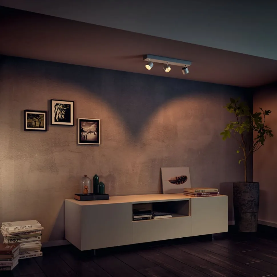 3 lyskilder LED spot Star, warmglow, hvit