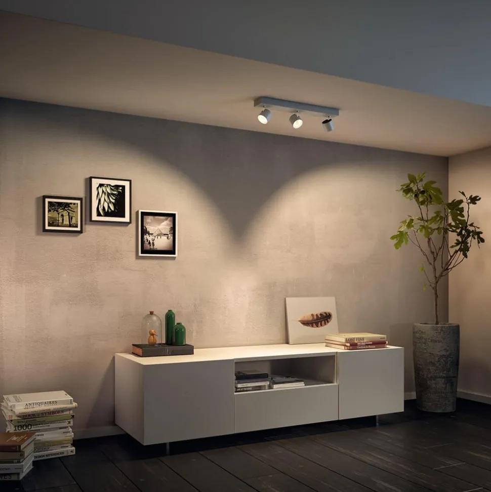 3 lyskilder LED spot Star, warmglow, hvit