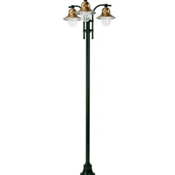 3 lyskilder lyktestolpe Toscane, grønn
