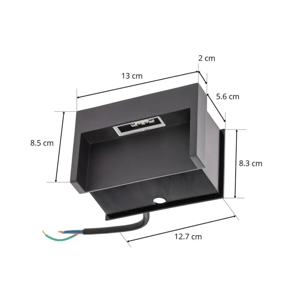 3 W LED-vegglampe Mitja, IP65