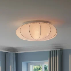 Aeron taklampe, tekstil, hvit, diameter 60 cm