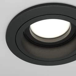 Akron innfellingslampe, justerbar, rund, svart