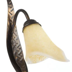 Alga bordlampe, 1 lyskilde, jern, glass, florentinsk