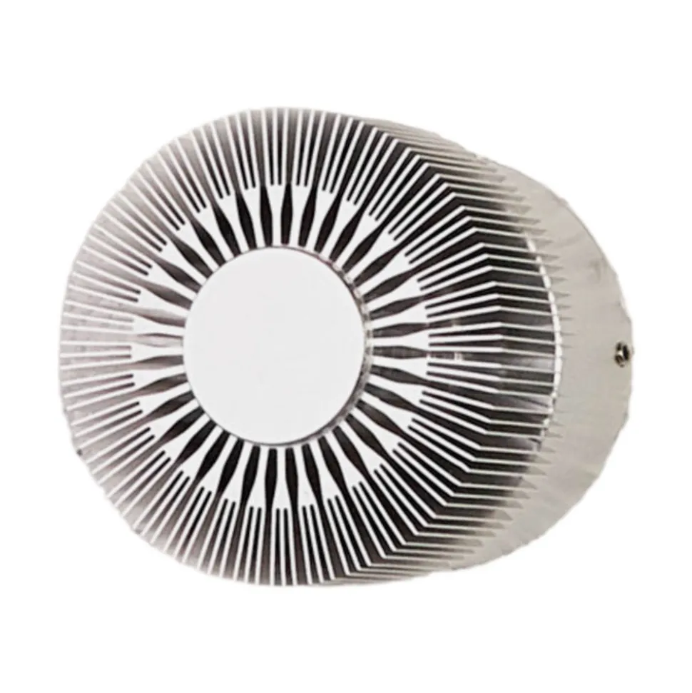 Aluminiumsgrå utevegglampe Lennias med LED-lys