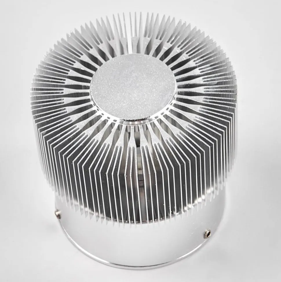 Aluminiumsgrå utevegglampe Lennias med LED-lys