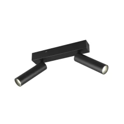 Ambala LED downlight, 2 lyskilder, svart, metall, CCT, dimbar