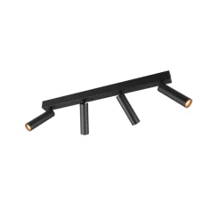 Ambala LED downlight, 4 lyskilder, svart, metall, CCT, dimbar