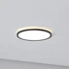 Aqua LED-panel, Ø 30 cm, svart, metall/plast, CCT dimbar