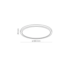 Aqua LED-panel, Ø 30 cm, svart, metall/plast, CCT dimbar