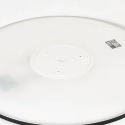 Aqua LED-panel, Ø 50 cm, svart, metall/plast, CCT dimbar