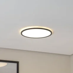 Aqua LED-panel, Ø 40 cm, svart, metall/plast, CCT dimbar