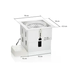 Arcchio Adin LED-innbyggingslampe, 4 000 K, 25,9 W, hvit