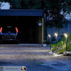 Arcchio Advik LED-veilampe, 100 cm, antrasitt, sensor, IP54