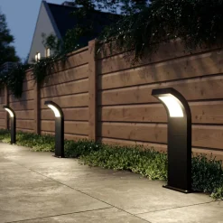 Arcchio Advik LED-veilampe, IP65, 60 cm, antrasitt, metall