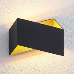 Arcchio Assona vegglampe, svart-gull