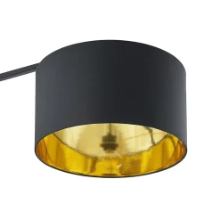 Arcchio buelampe Mossa, 200 cm, svart-gull, tekstil