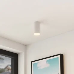 Arcchio Downlight Brinja, hvit, metall, Ø 6 cm, rund, GU10