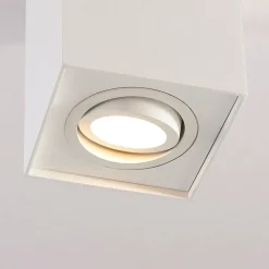 Arcchio downlight Jolina, kantet, hvit, 13 cm, metall