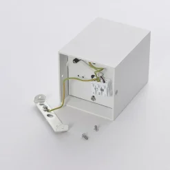 Arcchio downlight Jolina, kantet, hvit, 13 cm, metall