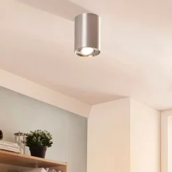 Arcchio downlight Jolina, rund, grå, 13 cm, metall