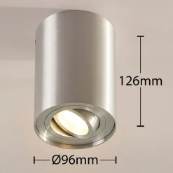 Arcchio downlight Jolina, rund, grå, 13 cm, metall