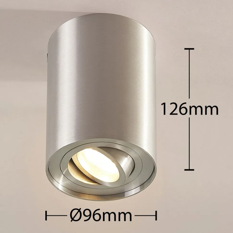 Arcchio downlight Jolina, rund, grå, 13 cm, metall