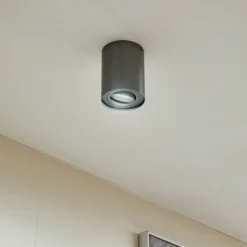 Arcchio downlight Jolina, rund, gunmetal, 13 cm, metall