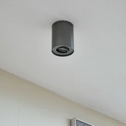 Arcchio downlight Jolina, rund, gunmetal, 13 cm, metall