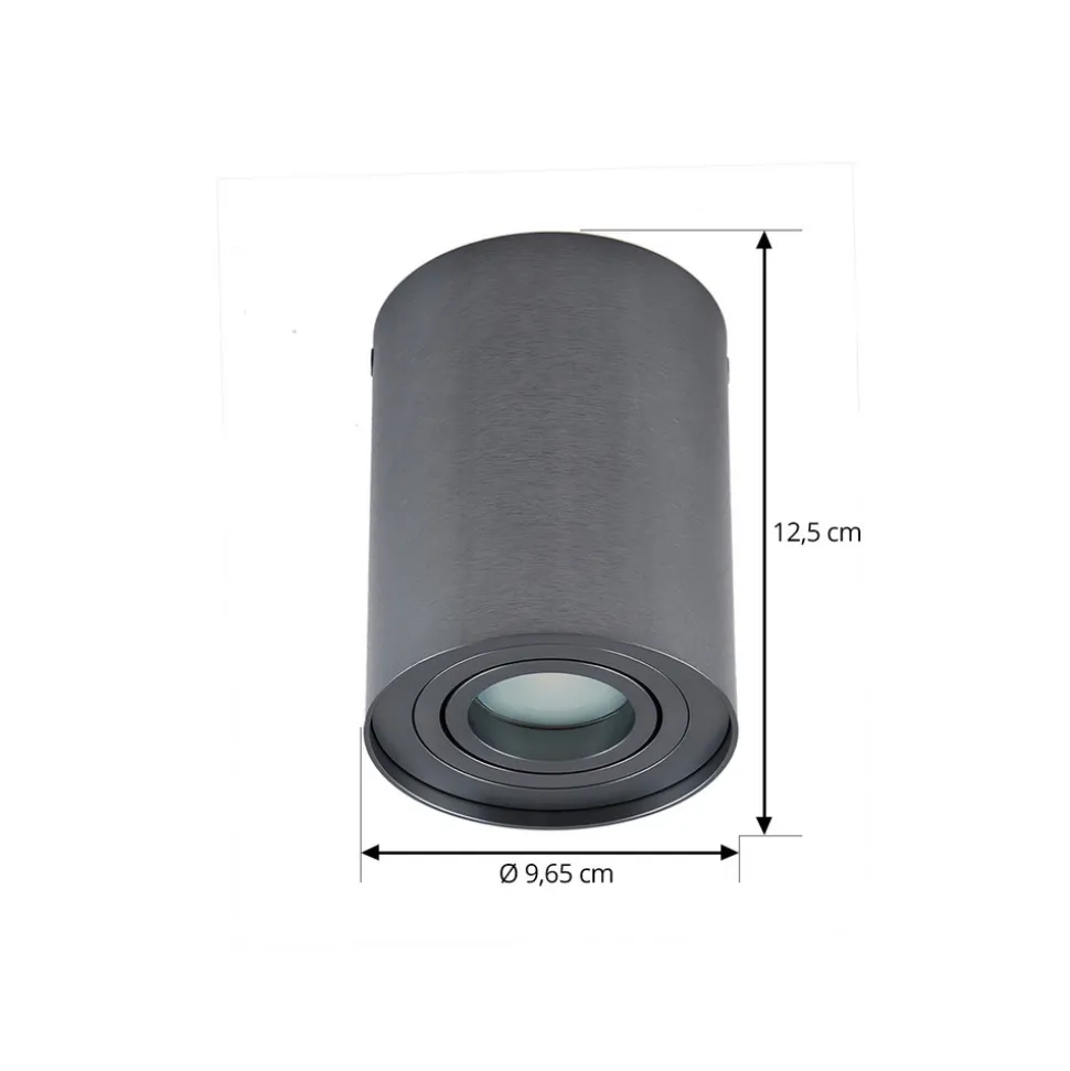 Arcchio downlight Jolina, rund, gunmetal, 13 cm, metall