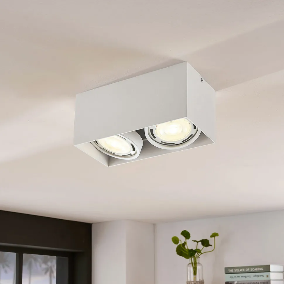 Arcchio downlight Mabel, 2 lyskilder, 27 cm, hvit, GU10