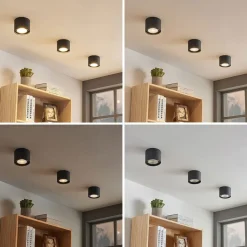 Arcchio downlight Mabel, Ø 12 cm, grå, metall, GU10