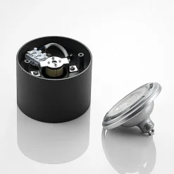 Arcchio downlight Mabel, Ø 12 cm, grå, metall, GU10