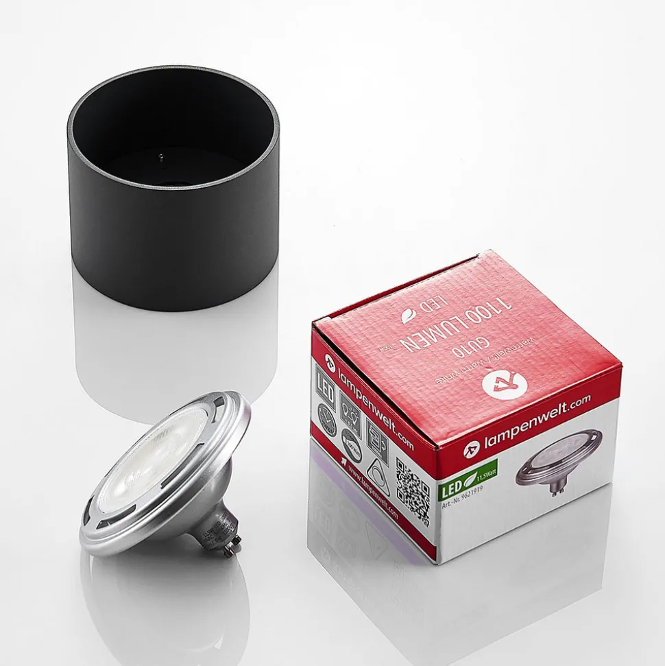 Arcchio downlight Mabel, Ø 12 cm, grå, metall, GU10