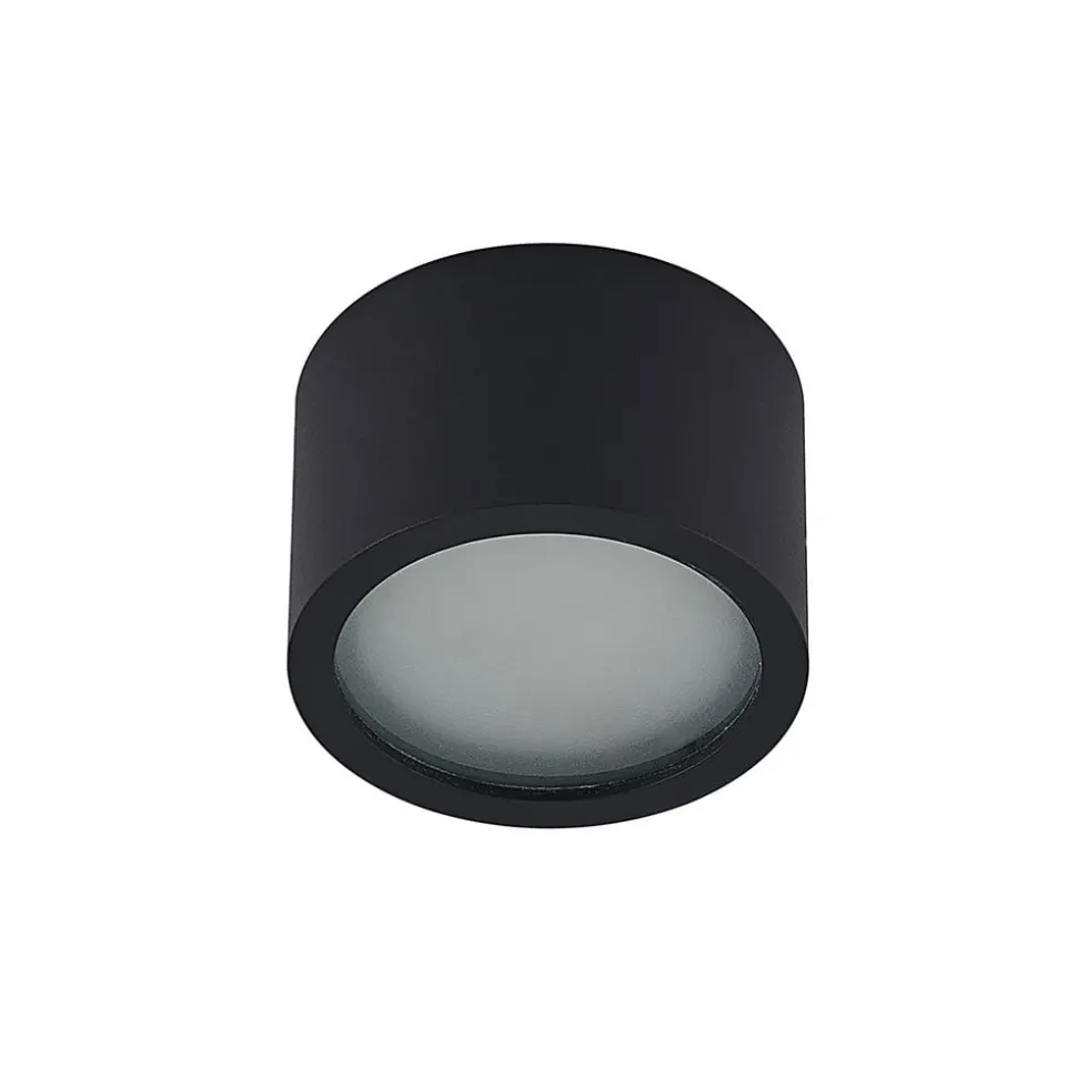 Arcchio downlight Nieva, GX53, svart, rund, Ø 10cm, metall