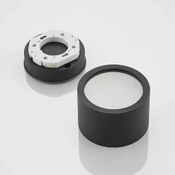 Arcchio downlight Nieva, GX53, svart, rund, Ø 10cm, metall