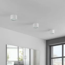 Arcchio downlight Nieva, G9, hvit, rund, Ø 10cm, metall