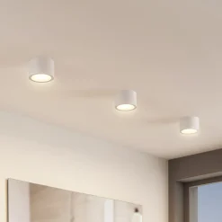 Arcchio downlight Nieva, GX53, hvit, rund, Ø 10cm, metall