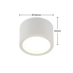 Arcchio downlight Nieva, GX53, hvit, rund, Ø 10cm, metall