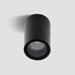 Arcchio downlight Olivir, svart, metall, Ø 6cm, GU10, IP44