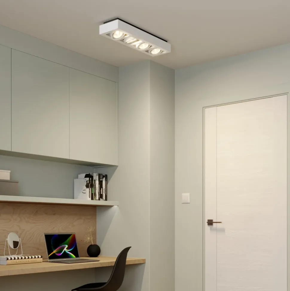 Arcchio downlight Ronka, 65 cm, 4 lyskilder, hvit, GU10