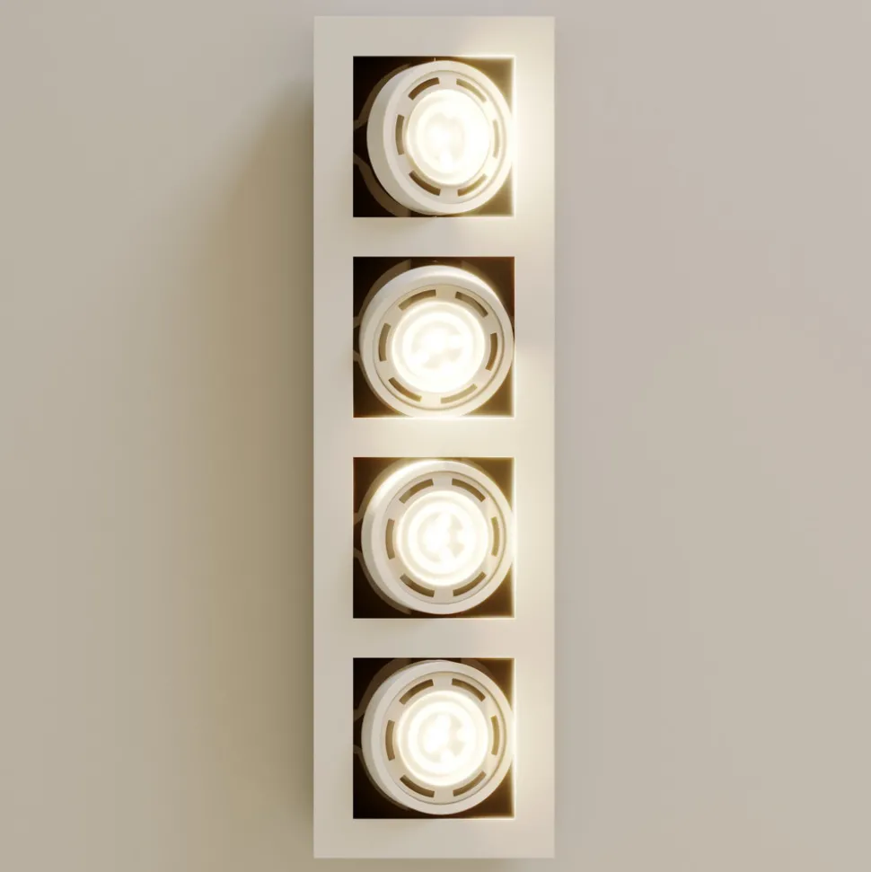 Arcchio downlight Ronka, 65 cm, 4 lyskilder, hvit, GU10