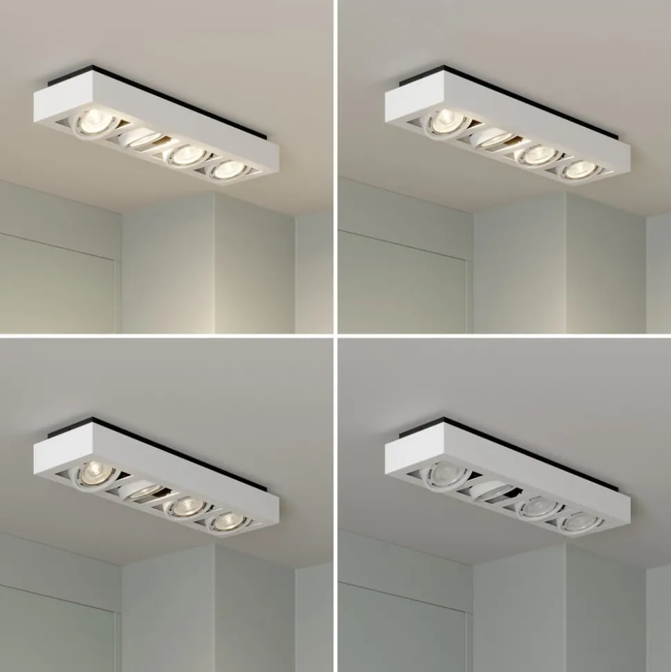 Arcchio downlight Ronka, 65 cm, 4 lyskilder, hvit, GU10