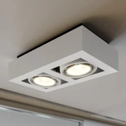 Arcchio downlight Ronka, 34 cm, 2 lyskilder, hvit, GU10