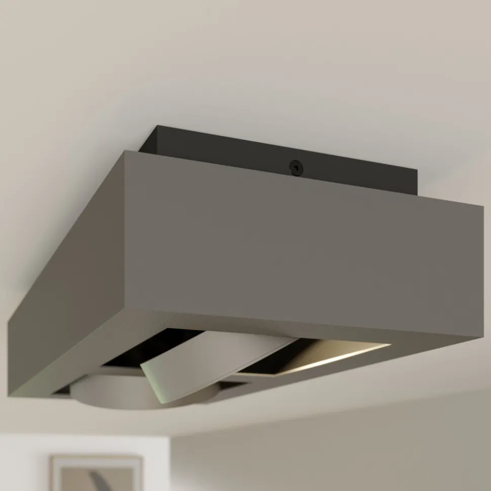 Arcchio downlight Ronka, 34 cm, 2 lyskilder, grå, GU10