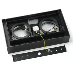 Arcchio downlight Ronka, 34 cm, 2 lyskilder, grå, GU10