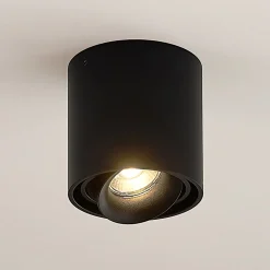 Arcchio downlight Walza, svart, metall, Ø 9,3 cm, GU10