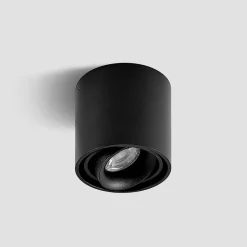 Arcchio downlight Walza, svart, metall, Ø 9,3 cm, GU10