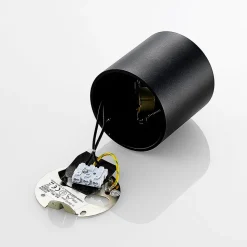 Arcchio downlight Walza, svart, metall, Ø 9,3 cm, GU10